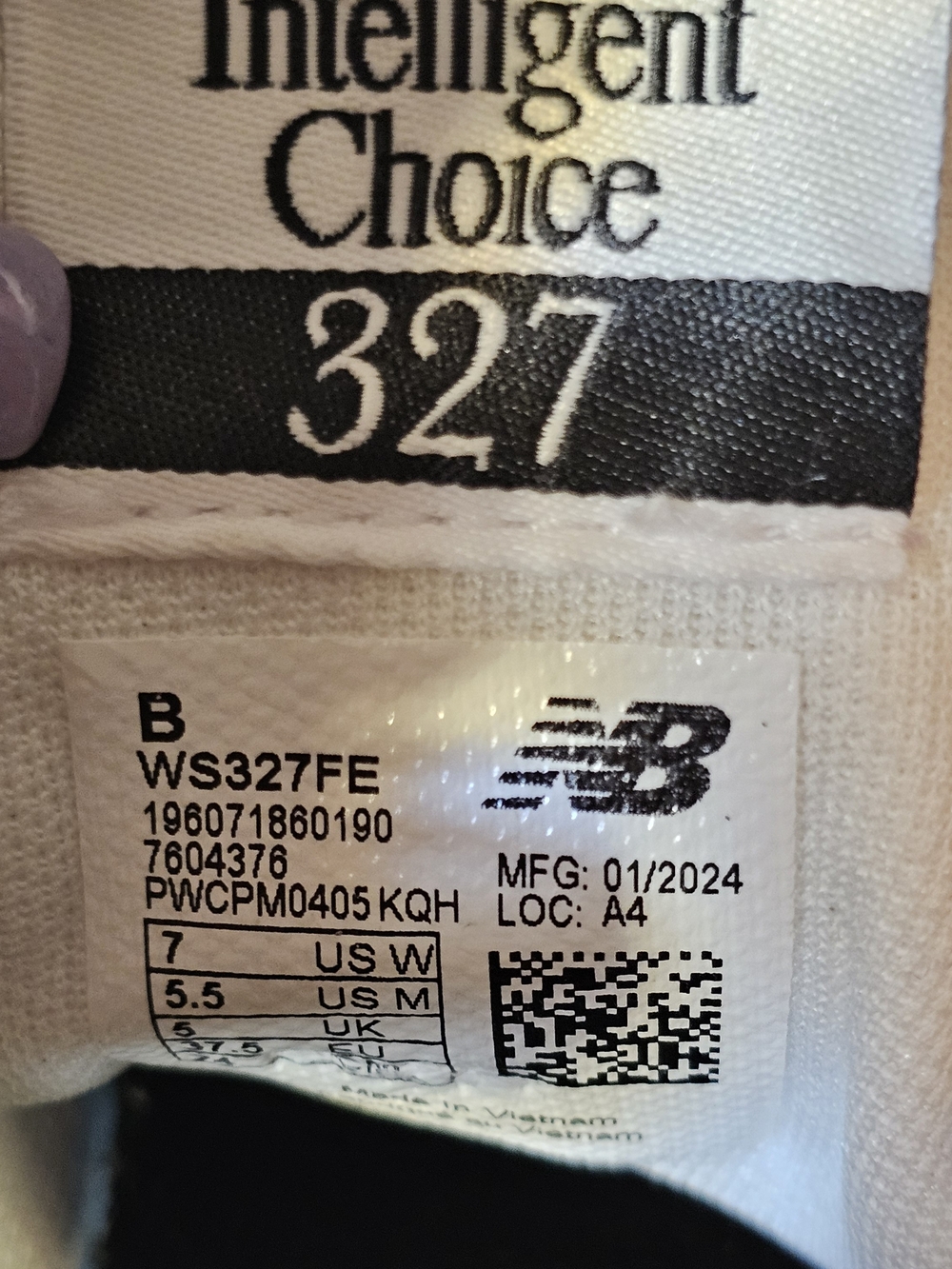 New Balance 327 Sneakers Womens Size 7 Black And White - Picture 5 of 5